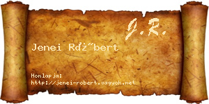 Jenei Róbert névjegykártya